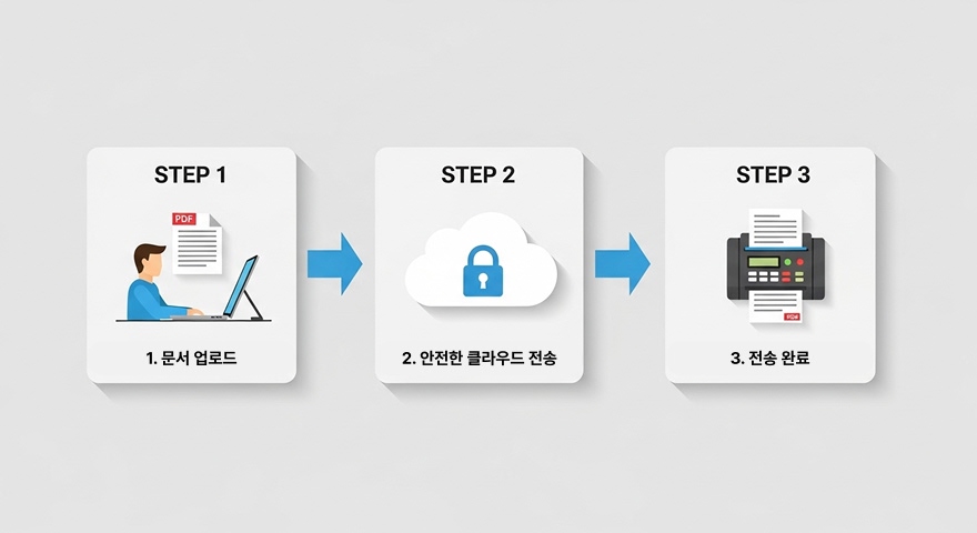 전자팩스 송수신 과정 도식도
