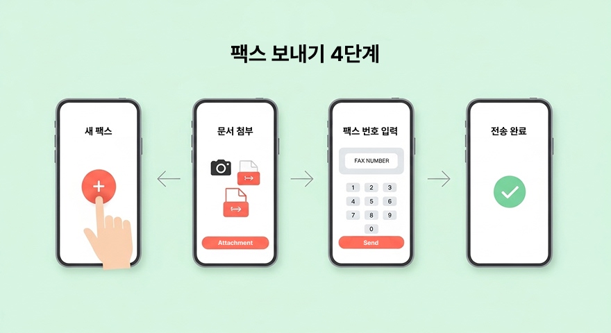 스마트폰 앱을 통해 직관적으로 문서를 스캔하고 팩스를 발송할 수 있습니다.